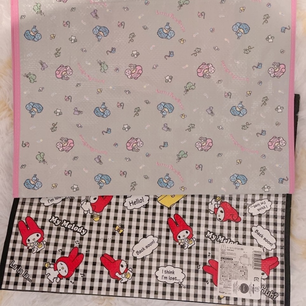 2 Sanrio daiso tote bags